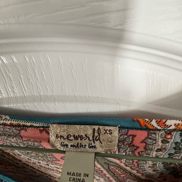 One World Dress For Women Medium Pre Owned In Excellent Condition Paisley Print - Picture 3 of 7